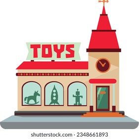 illustration vector graphic of toys perrfect for children's. showing a variety of children's toys