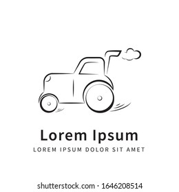 Illustration vector graphic of tractor. Perfect for Agriculture Business Logo Template