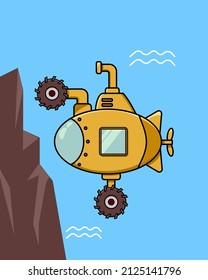 Illustration vector graphic of Tractor Submarine
