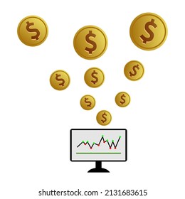 Illustration Vector Graphic of Trading Icon.