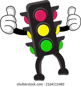 Illustration Vector Graphic Of Traffic Light With Two Thumbs Up