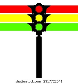 Ilustración Vector Gráfico de la infografía del semáforo espacio en blanco en Caricatura con símbolo en color amarillo, rojo y verde. detener, advertir y firmar de go, perfecto para la plantilla de presentación