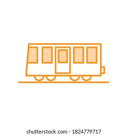 Ilustración Gráfica vectorial del icono del tren. Apto para el transporte, metro, ferrocarril, etc.