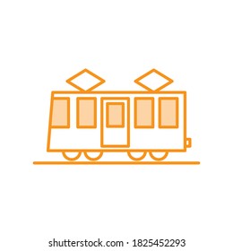Illustration Vector graphic of train icon. Fit for transportation, subway, railway etc.
