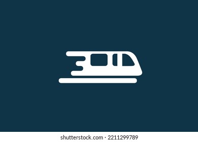 Gráfico vectorial de ilustración del tren. Minimalista y simple. Bien por icono, símbolo o logotipo