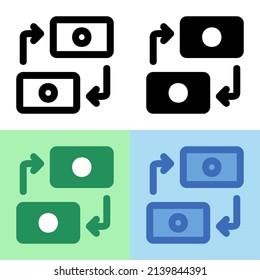 Illustration vector graphic of Transaction Icon. Perfect for user interface, new application, etc