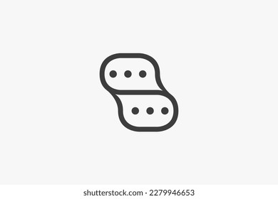 Gráfico vectorial de ilustración de transcripción o comunicación. Bien por logotipo o icono