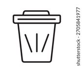 Illustration vector graphic of Trash Can Icon