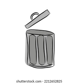 Illustration vector graphic of trash can. Good for make a banner, children's books, etc.