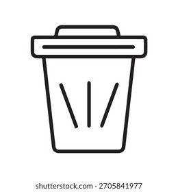 Ilustración Vector gráfico de icono de papelera