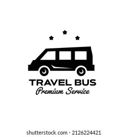 illustration vector graphic of travel bus silhouette good for travel agency  transportation vintage logo