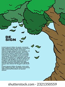 ilustración gráfico árbol gráfico dibujo manual de diseño para banner, afiche, fondo, etc