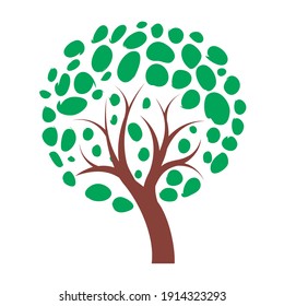 gráfico vectorial de ilustración del árbol. buena para el fondo de la naturaleza