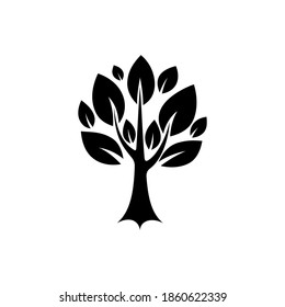 Illustration vector graphic of tree icon. Concept flat design. Perfect for icon, poster, banner, web, label, sign, symbol, card, template, application, etc.