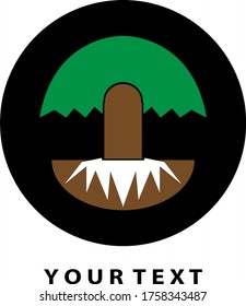 Illustration vector graphic of tree and plant logos. simple style logo. Great for forest protection logos, plantation logos, or company logos or others.