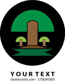 Illustration vector graphic of tree and plant logos. simple style logo. Great for forest protection logos, plantation logos, or company logos or others.