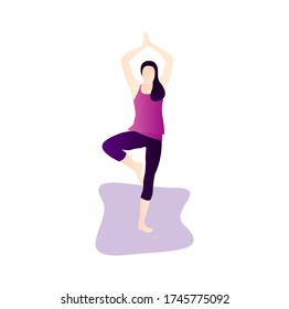 Illustration Vektorgrafik von Baum Posen Yoga.
Perfekt für den Inhalt von Websites oder Präsentationen.