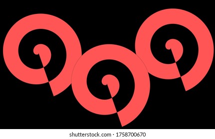 illustration vector graphic of tree red circle concept design with black background