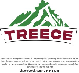 Illustration vector graphic of Treece showing his Mountain. perfect for mountain community, camp, hiking, adventure etc