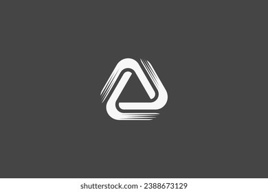 Gráfico vectorial de ilustración de movimiento geométrico triangular. Bueno para el logotipo 