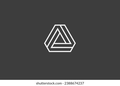 Illustration vector graphic of triangle geometric line art. Good for logo 