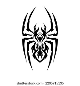 Gráfico vectorial de ilustración de araña de arte tribal para tatuaje