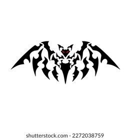 Illustration vector graphic of tribal art bat symbol