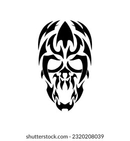Illustration vector graphic of tribal art face Skull