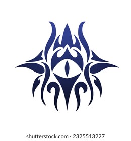 Illustration vector graphic of tribal art design one eyes symbol