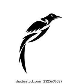 Illustration vector graphic of tribal art symbol crow