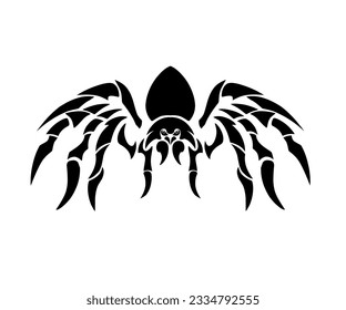 illustration vector graphic of tribal art design tarantula spider with tattoo symbol style and others