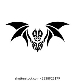 illustration vector graphic of tribal art design bat symbol