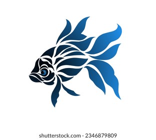 Illustration vector graphic of tribal art fish perfect for tatto