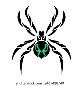 illustration vector graphic of tribal art design abstract spider