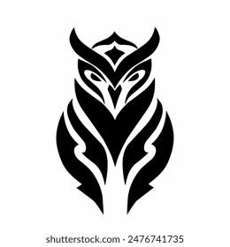 illustration vector graphic of tribal art design owl tattoo