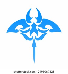 illustration vector graphic of tribal art abstract design stingray tattoo