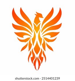 illustration vector graphic of tribal art design symbols fire phoenix