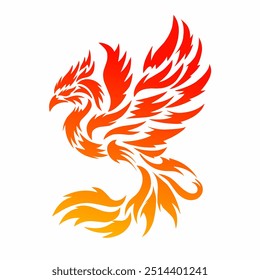 illustration vector graphic of tribal art design symbols fire phoenix