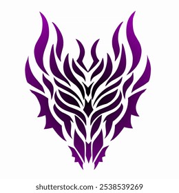 illustration vector graphic of tribal art face dragon abstract	