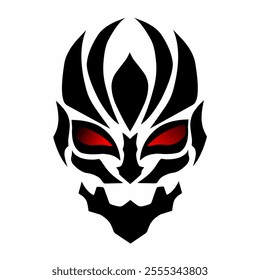 illustration vector graphic of tribal art design abstract skull mask