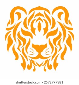 illustration vector graphic of tribal art abstract design tiger face