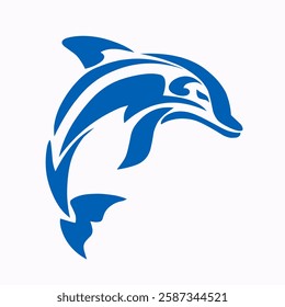 illustration vector graphic of tribal art design dolphin for tattoo symbol