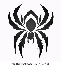 illustration vector graphic of tribal art design spider suitable for logo symbol