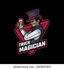 Gráfico vectorial de ilustración de Trick Magician, bueno para el diseño del logo