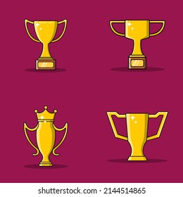 Illustration, Vektorgrafik der Trophäensammlung. Perfekt für den Meister, den Wettbewerb, etc.