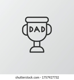 Ilustración vectorial gráfico de trofeo para papá Icon. 