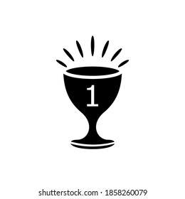 Ilustración vectorial gráfico del icono trofeo. Concepto de diseño plano. Perfecto para ícono, afiche, banner, web, etiqueta, signo, símbolo, tarjeta, plantilla, aplicación, etc.