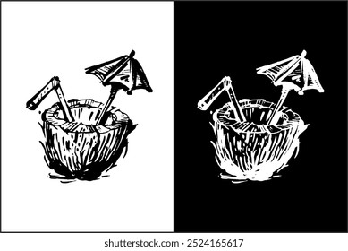 Illustration vector graphic of tropical drink icon
