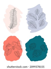 Illustration vector graphic of Tropical Leaves