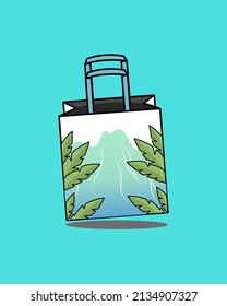 Illustration vector graphic of Tropical Tote Bag